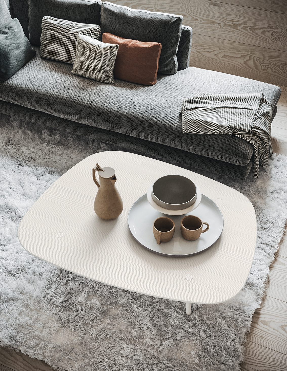 Scandola Mobili M06 – Soggiorno moderno — Side Table & Sofa