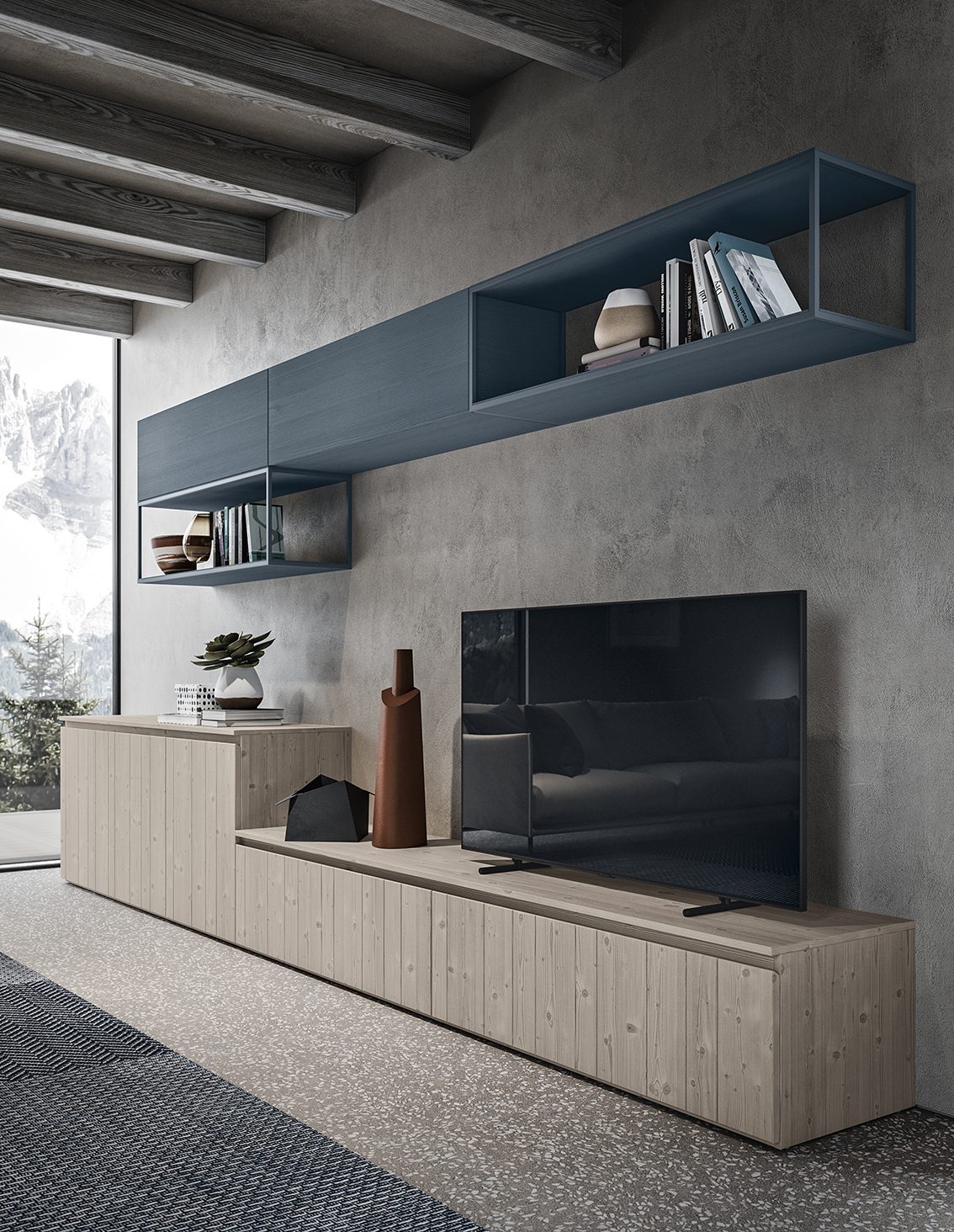 Scandola Mobili M09 – Salotto contemporaneo — Composition with TV