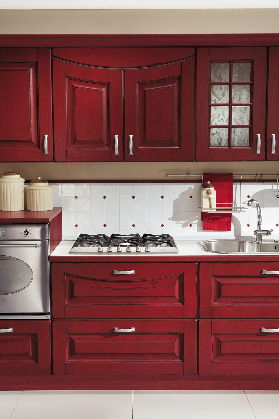 Sira Cucine Eva · Rosso Cina — Side View