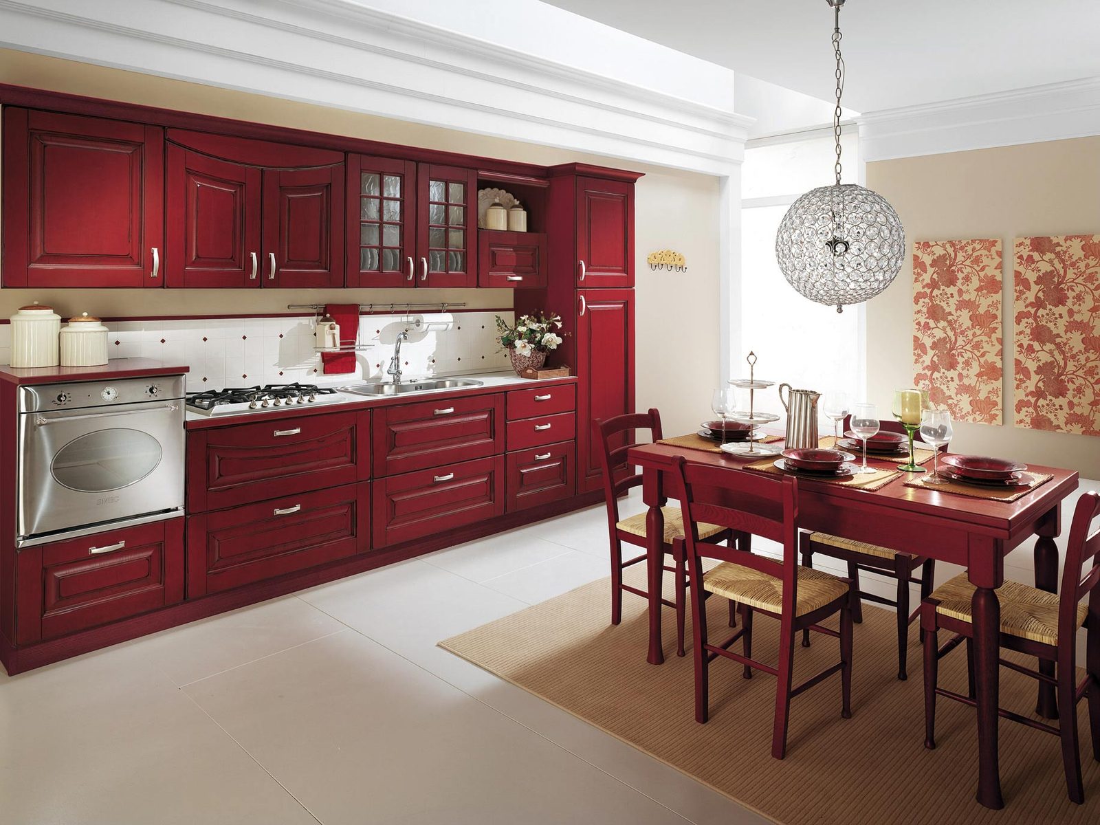 Sira Cucine Eva · Rosso Cina