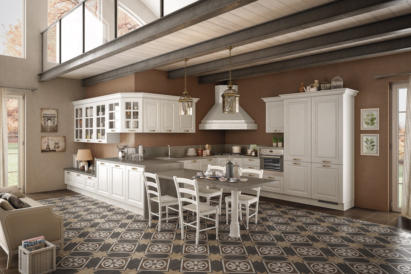 Sira Cucine Sofia · Patinato Bianco