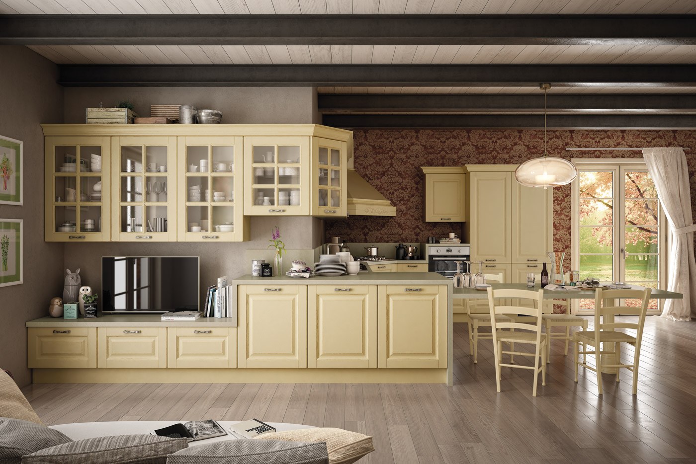 Sira Cucine Sofia · Patinato Crema