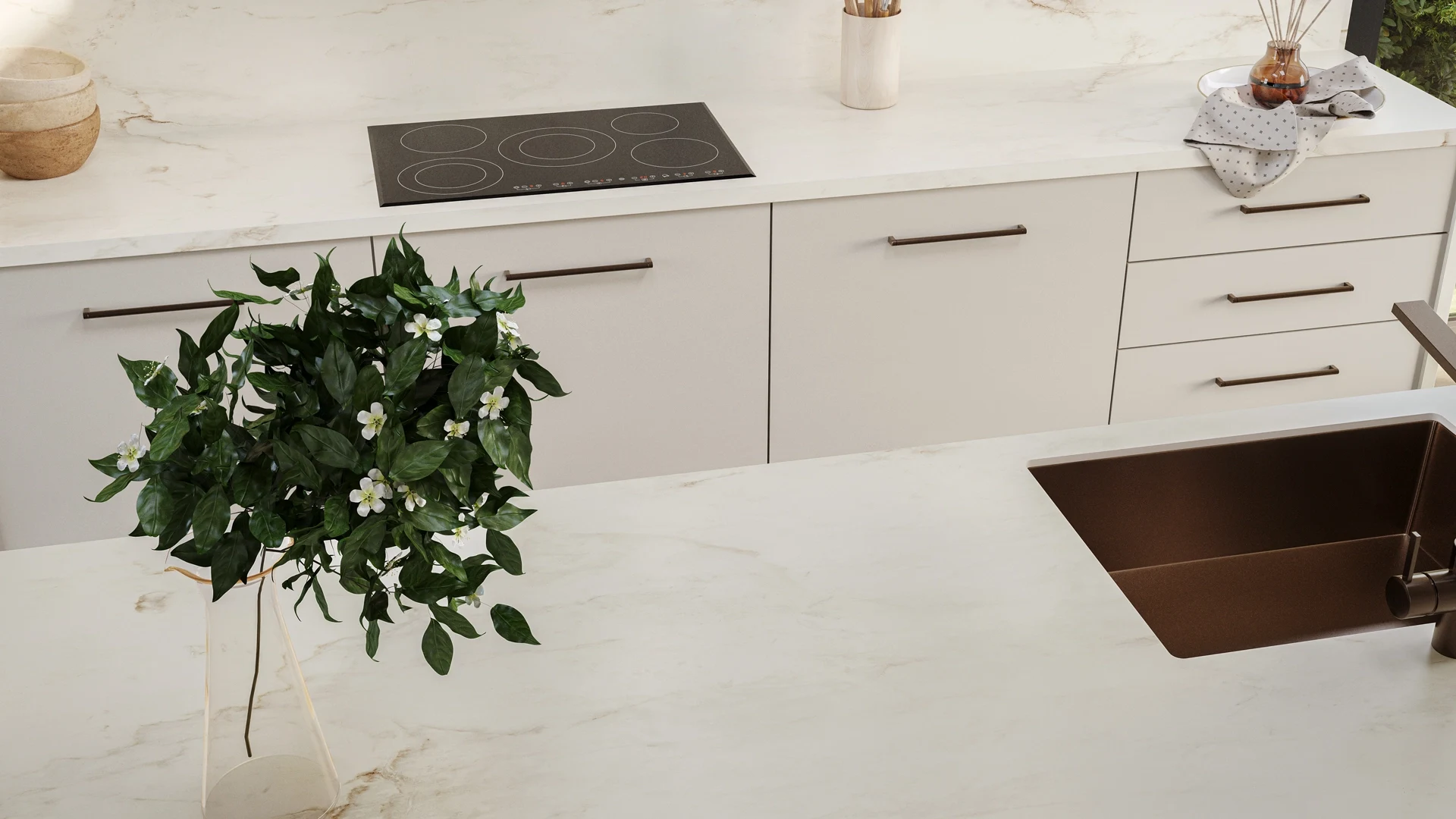 Caesarstone Aisling White — λεπτομέρεια