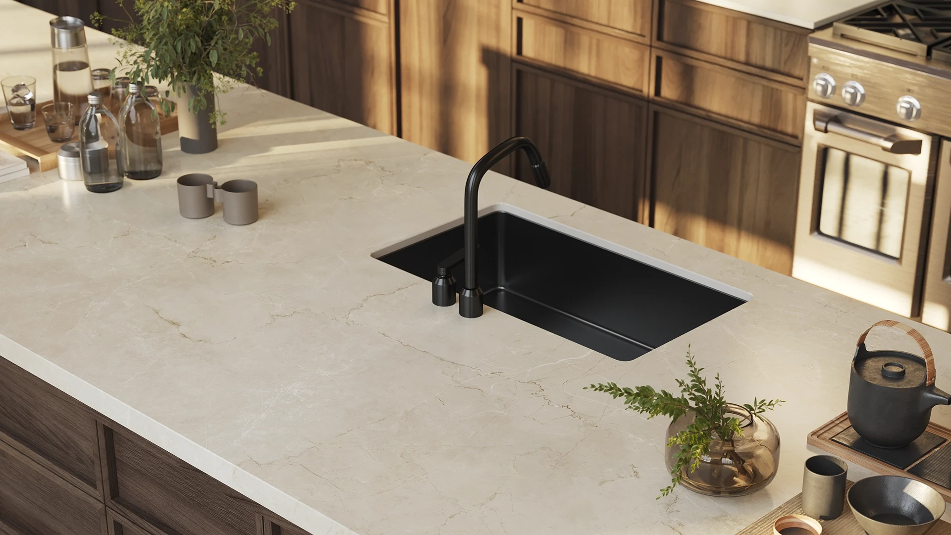 Caesarstone Almond Stone — λεπτομέρεια