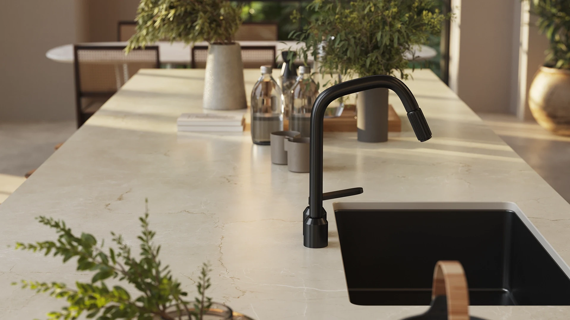 Caesarstone Almond Stone — λεπτομέρεια