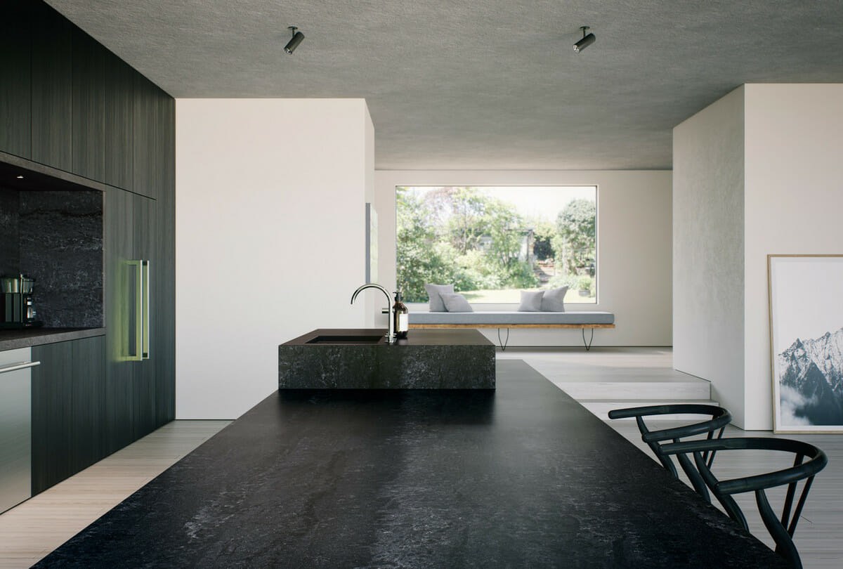 Caesarstone Black Tempal — λεπτομέρεια
