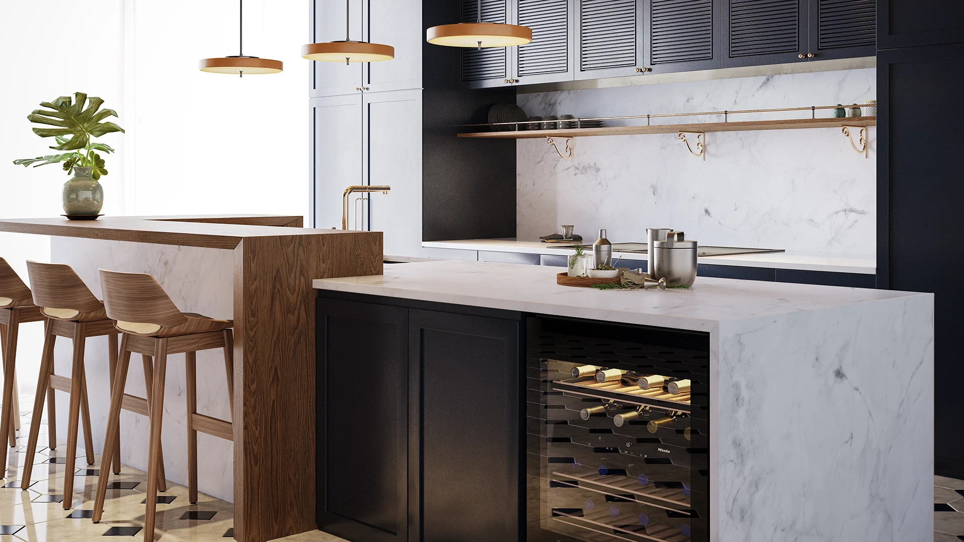 Caesarstone Carrara Ice — σε χώρο