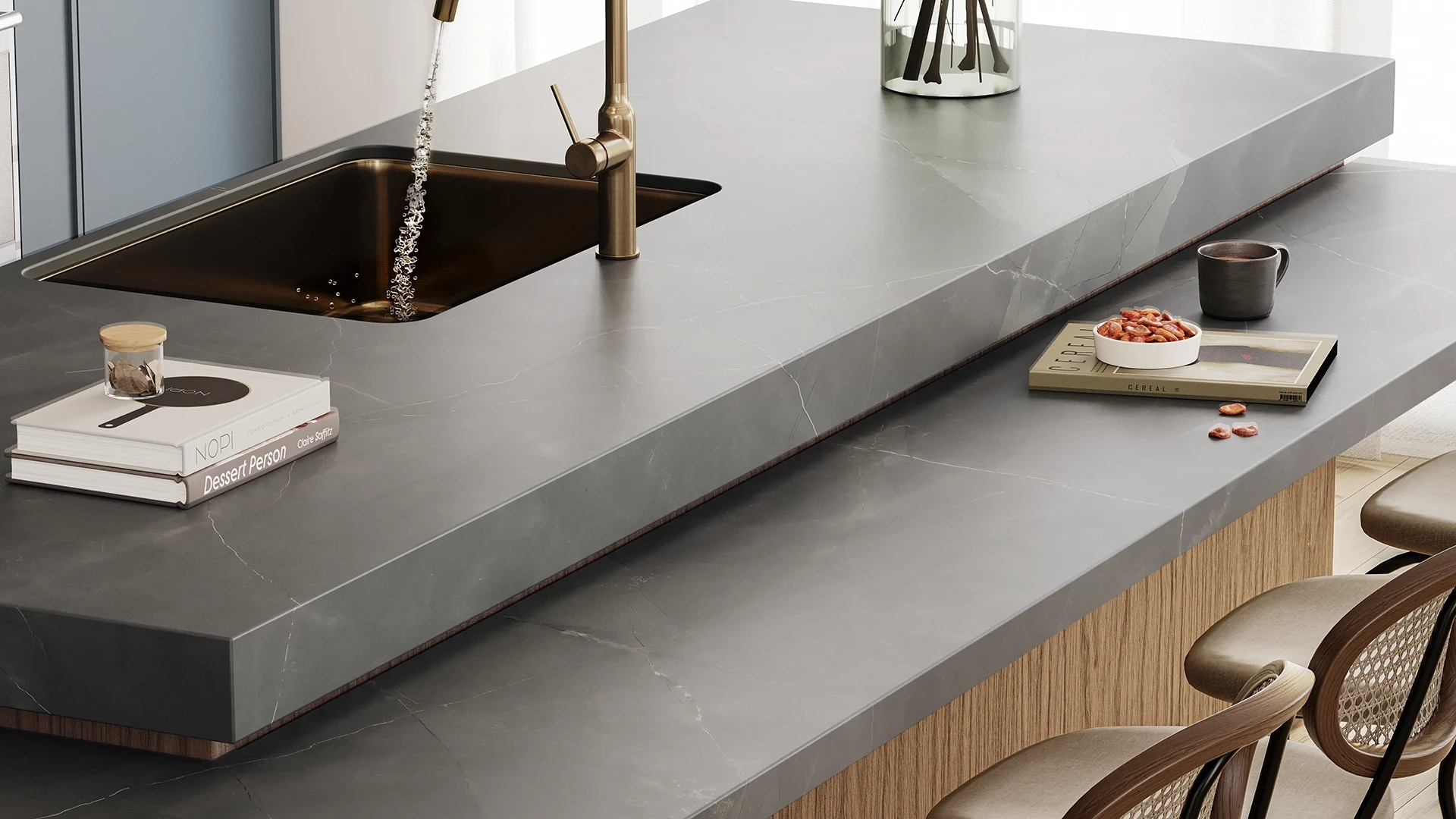 Caesarstone Ice Stone — σε χώρο