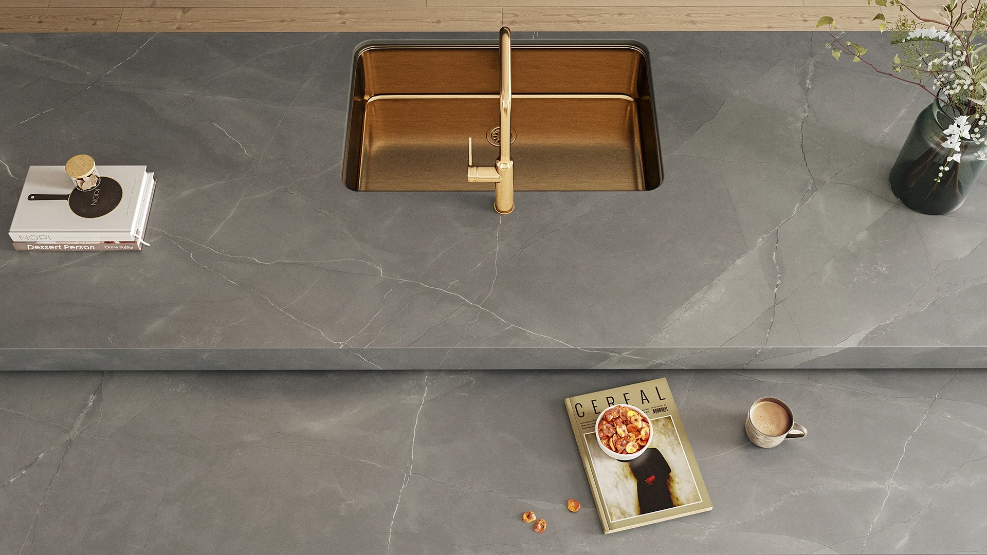 Caesarstone Ice Stone — λεπτομέρεια