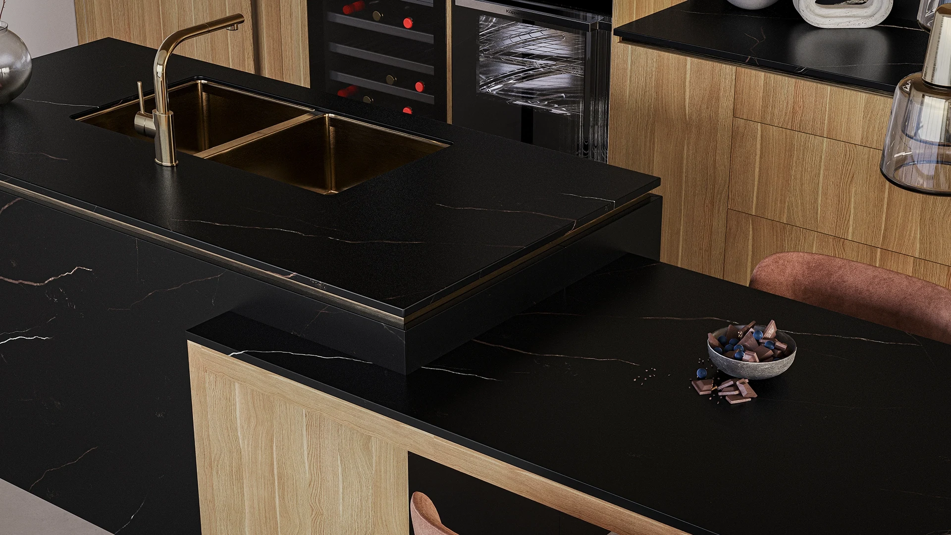 Caesarstone Midnight Spark — σε χώρο