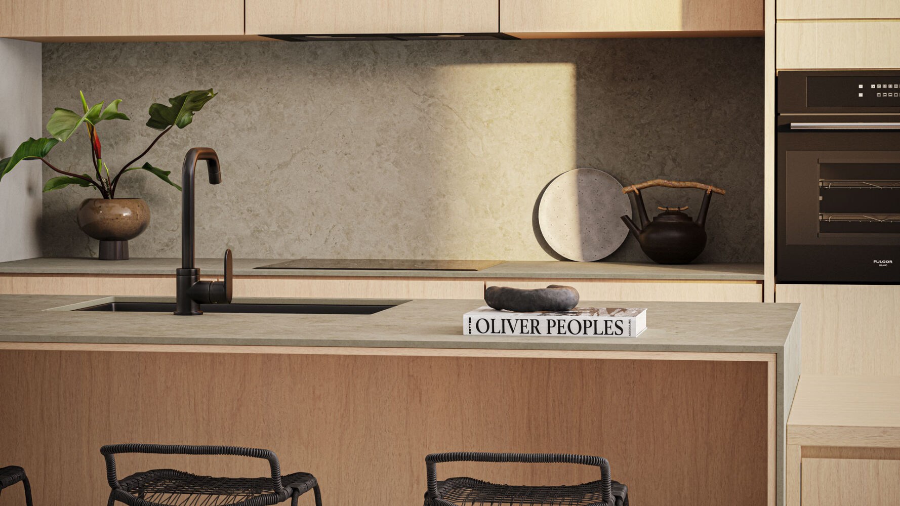 Caesarstone Mosstone — λεπτομέρεια