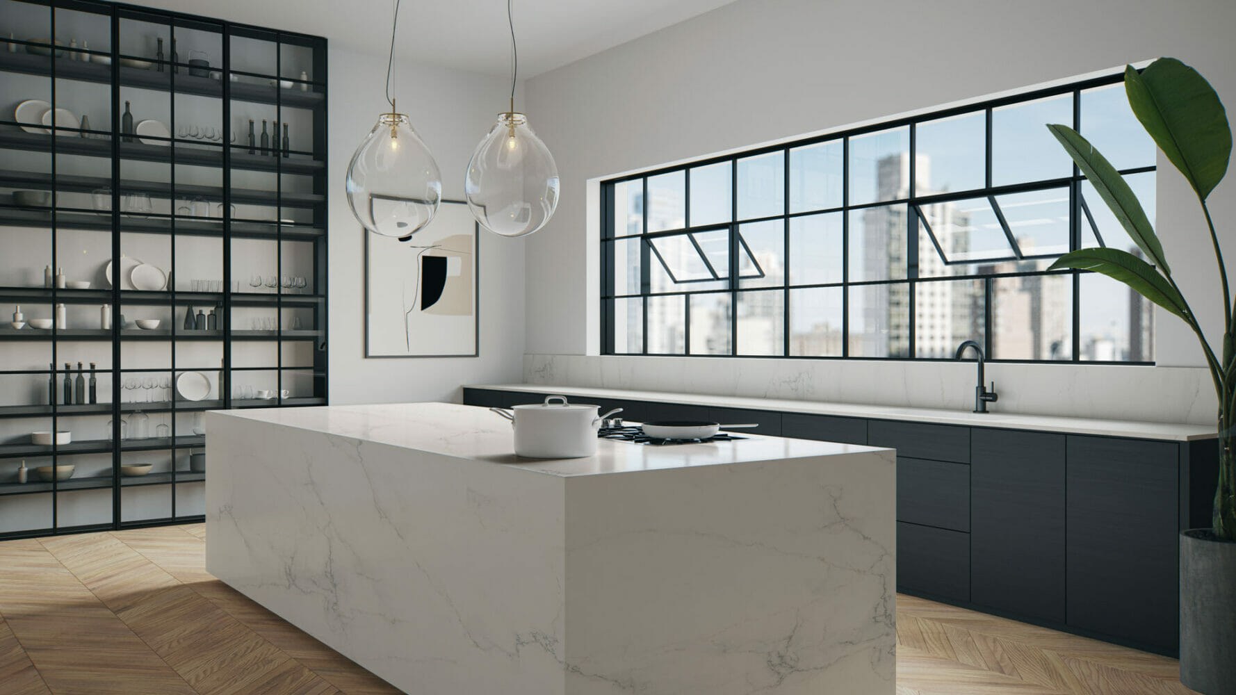 Caesarstone Snowdrift — λεπτομέρεια