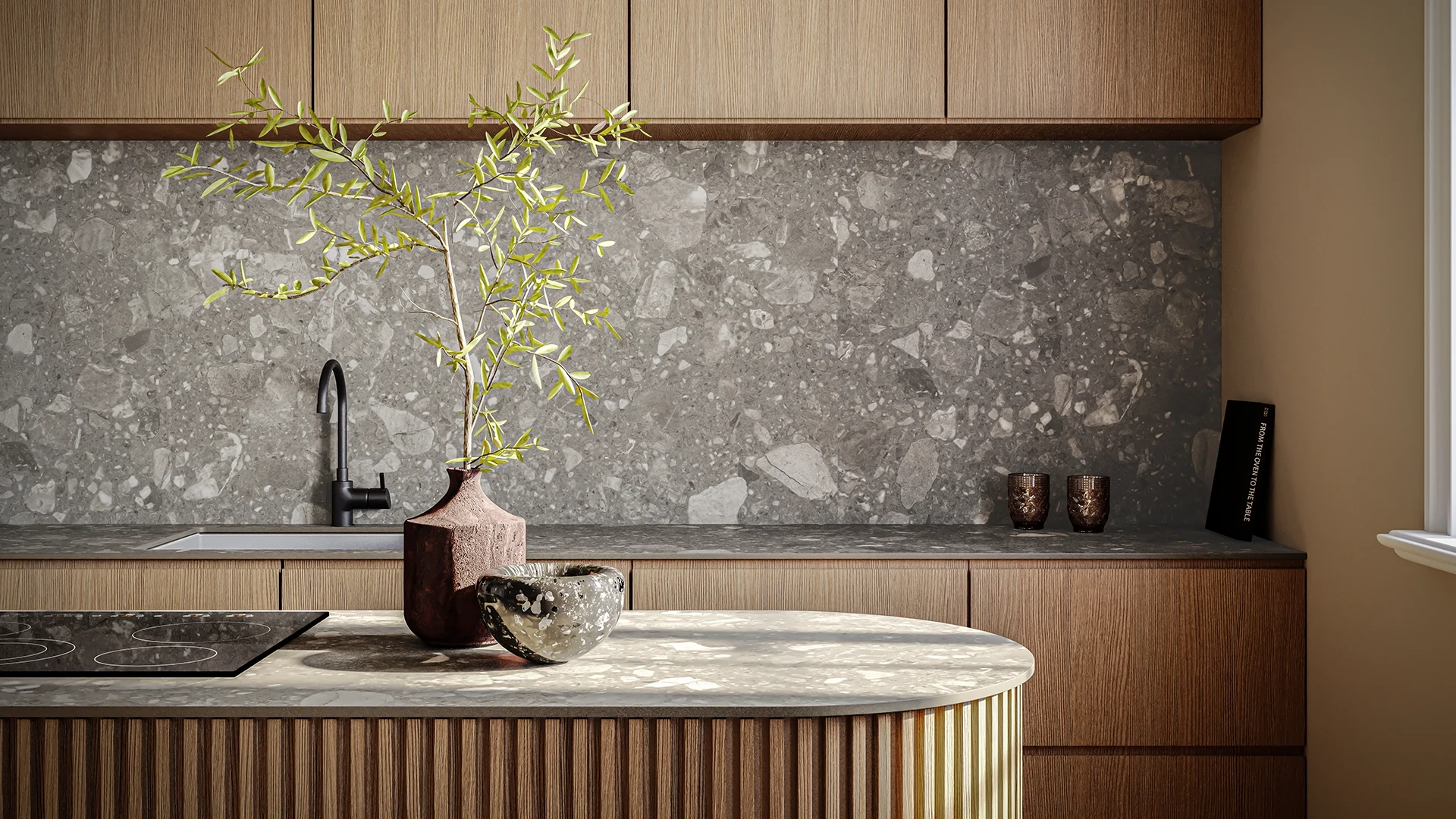 Caesarstone Terra Flakes — λεπτομέρεια