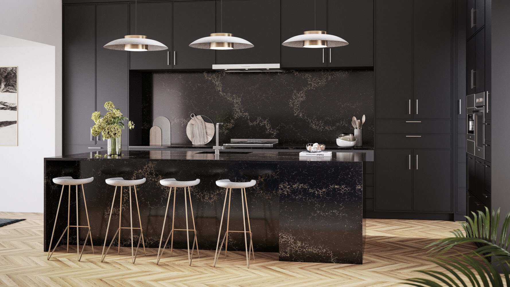 Caesarstone Vanilla Noir — λεπτομέρεια
