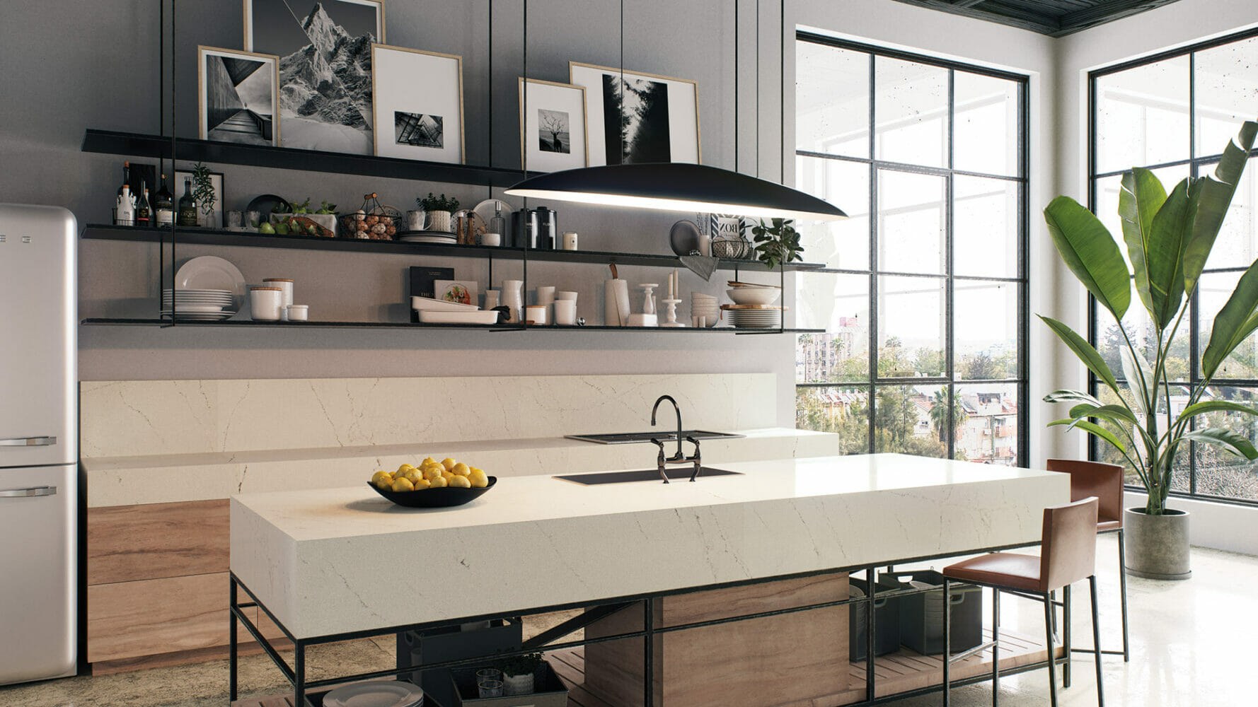 Caesarstone Aterra Blanca — λεπτομέρεια