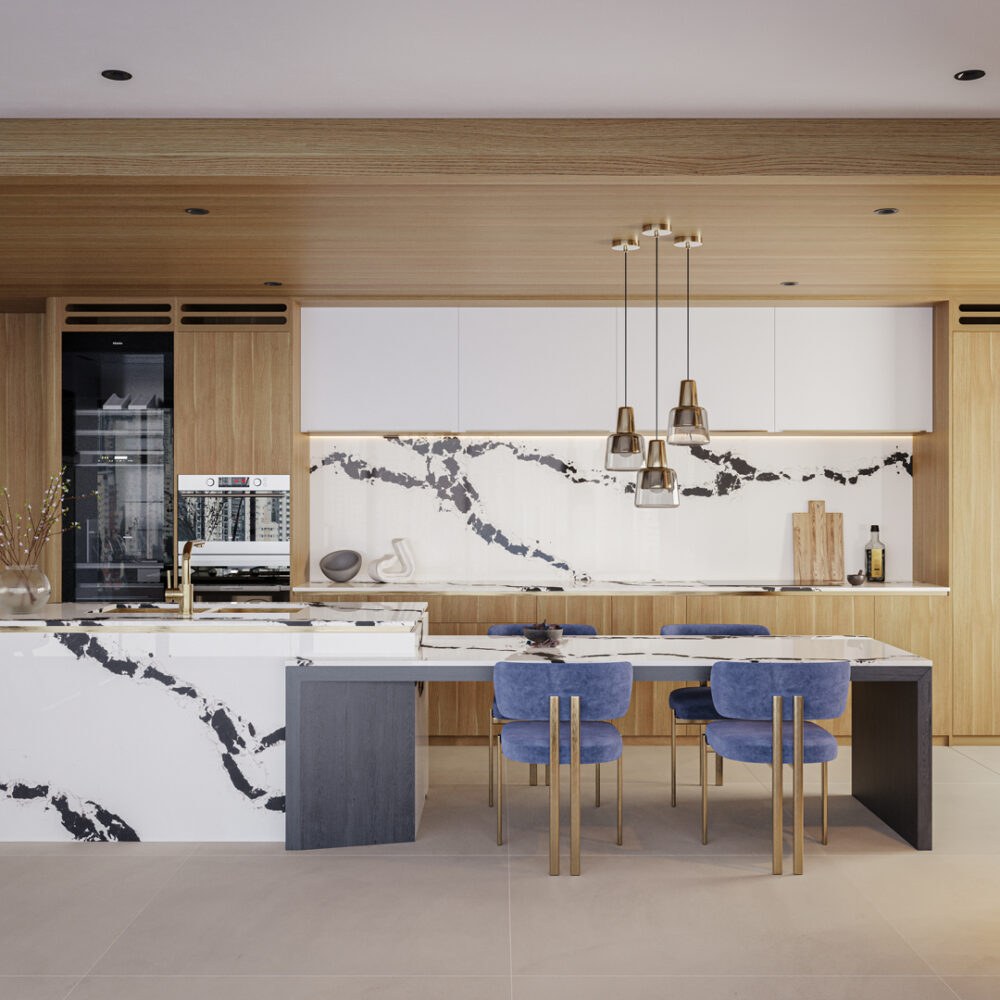 Caesarstone Calacatta Scoria — λεπτομέρεια